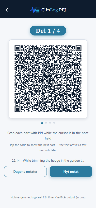 QR handover